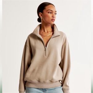Abercrombie & Fitch Essential Vintage Sunday Half-Zip Pullover Sweatshirt XXS